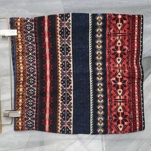 Nollie Tribal Print Mini Skirt Med Blue&Pink